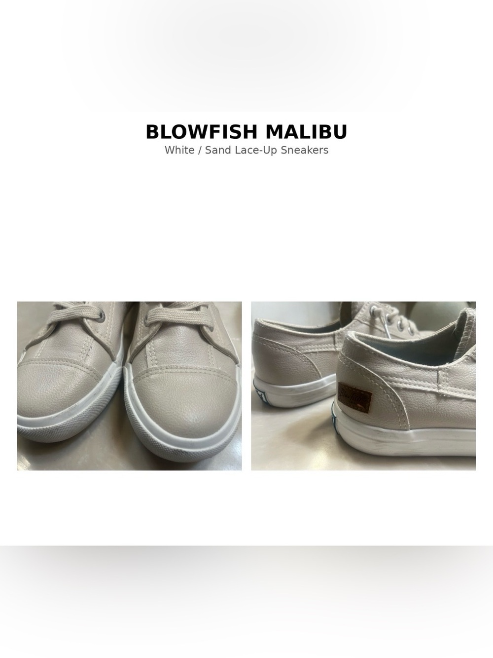 Blowfish Malibu Sand & White Women's Lace-Up Sneakers